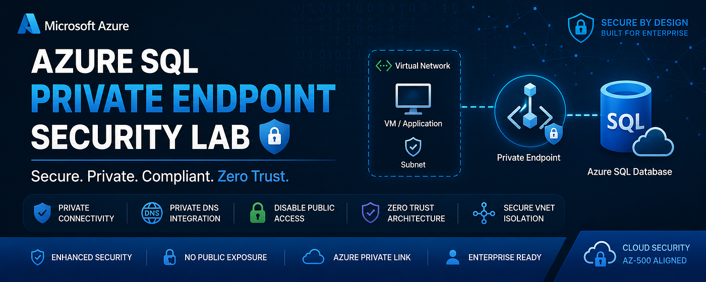 🔐 Azure SQL Private Endpoint Security Lab