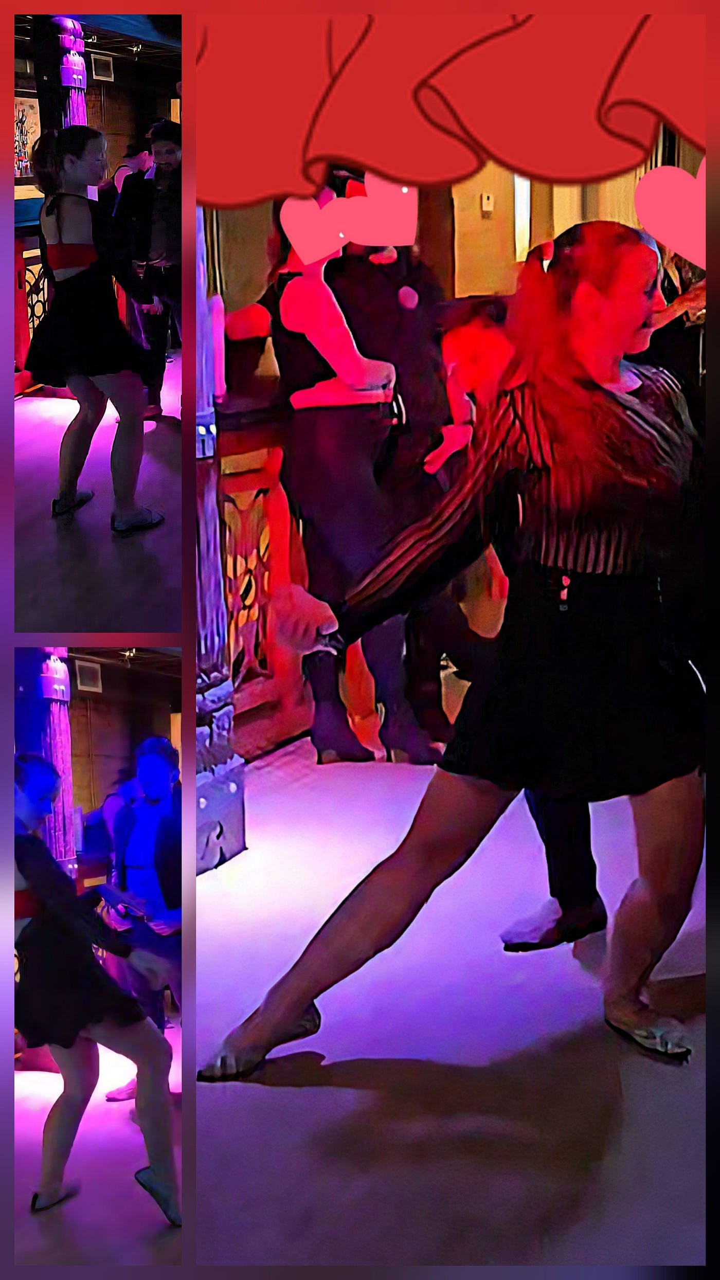 Alex Hyde dancing a salsa with our mutual friend and Boise chef, Kevin Posada, at Ocho’s (Video stills by the author)