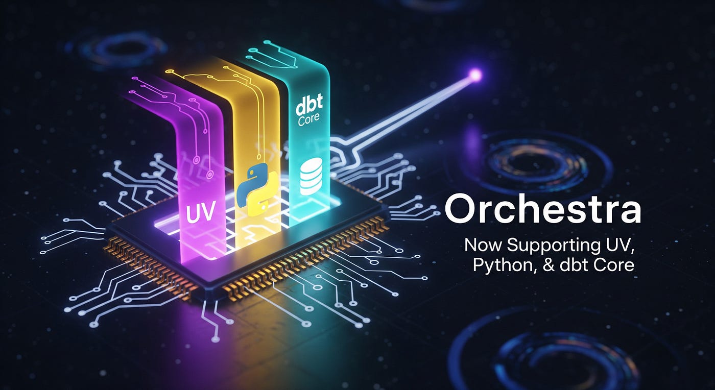🚀 Introducing uv Support for Orchestra — Faster Python Installs for dbt, Python, and dlt Tasks