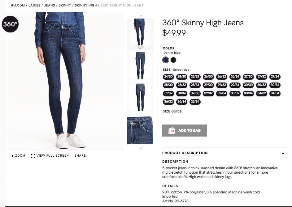Recombinant Jeans. The Amorphous Placement of H&M's Pants