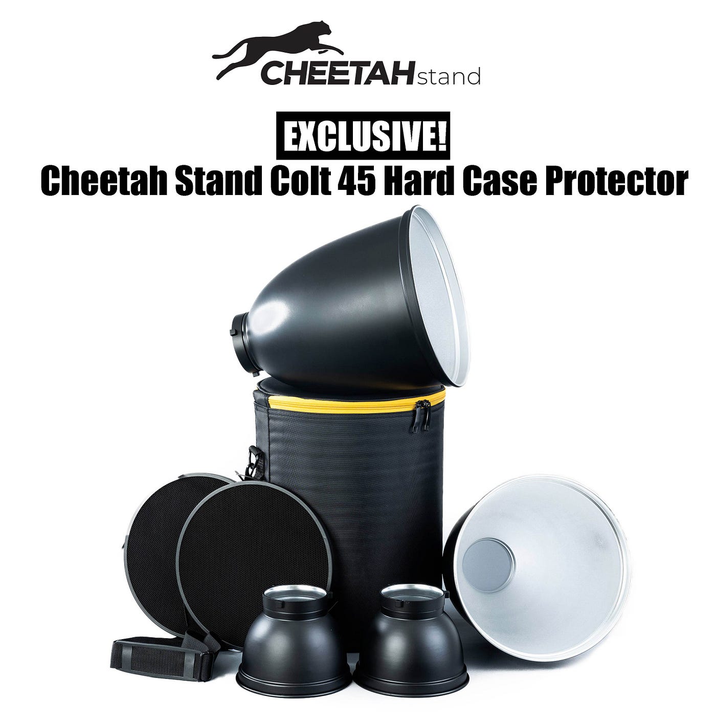 Exclusive! Cheetah Stand Colt 45' Degree Reflector Hard Case!