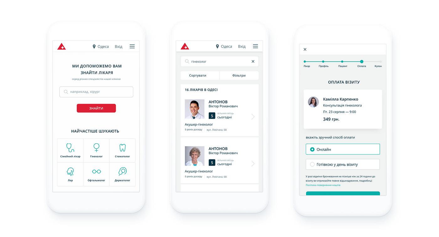 UX Case study: Doctor's appointment booking app, by Vidya Vijayanand
