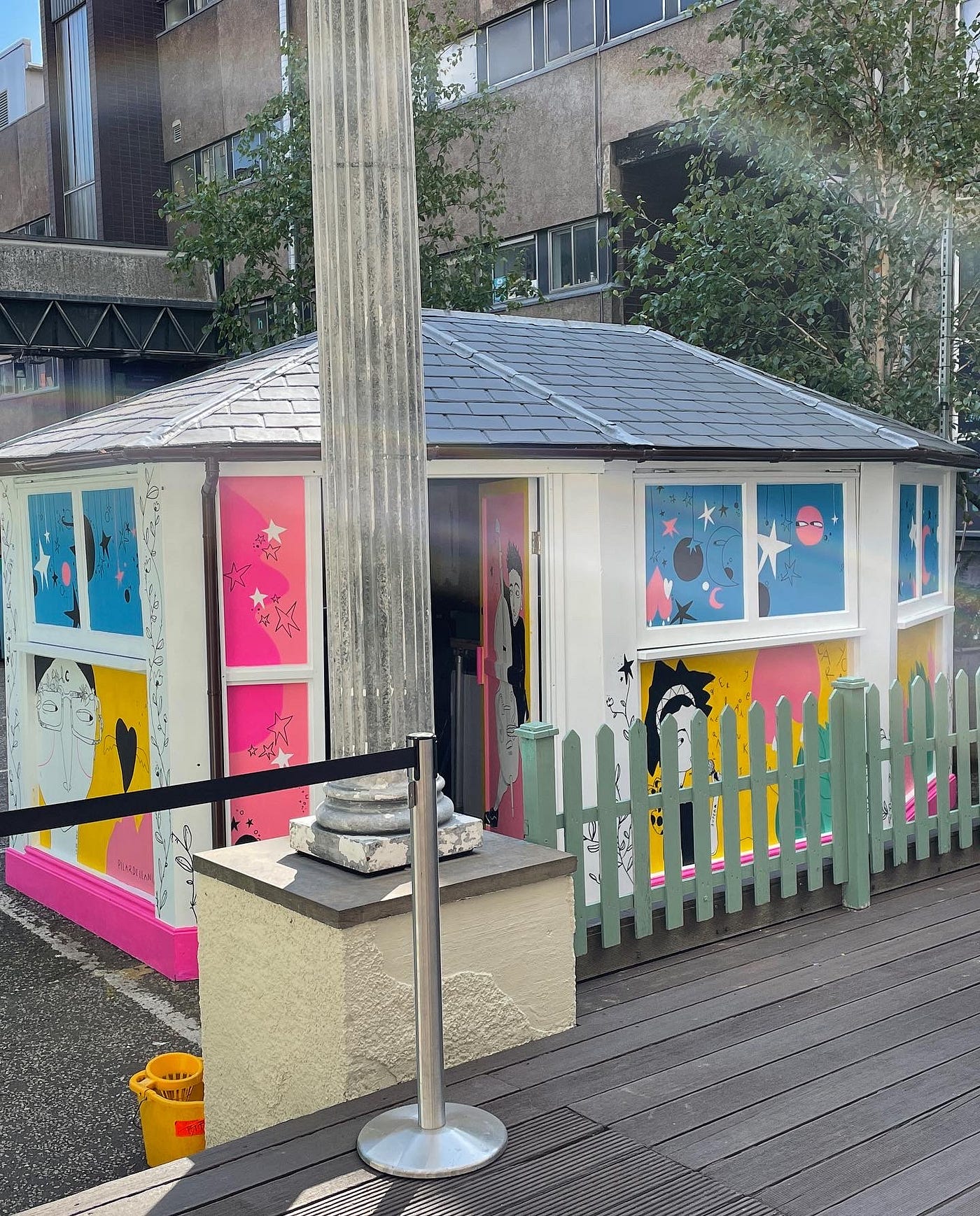 LEFT: Campaign · University of Edinburgh, by Pilar, RIGHT: Mural — Summerhall Edinburgh, by Pilar, via: https://pilargarciadeleaniz.com/