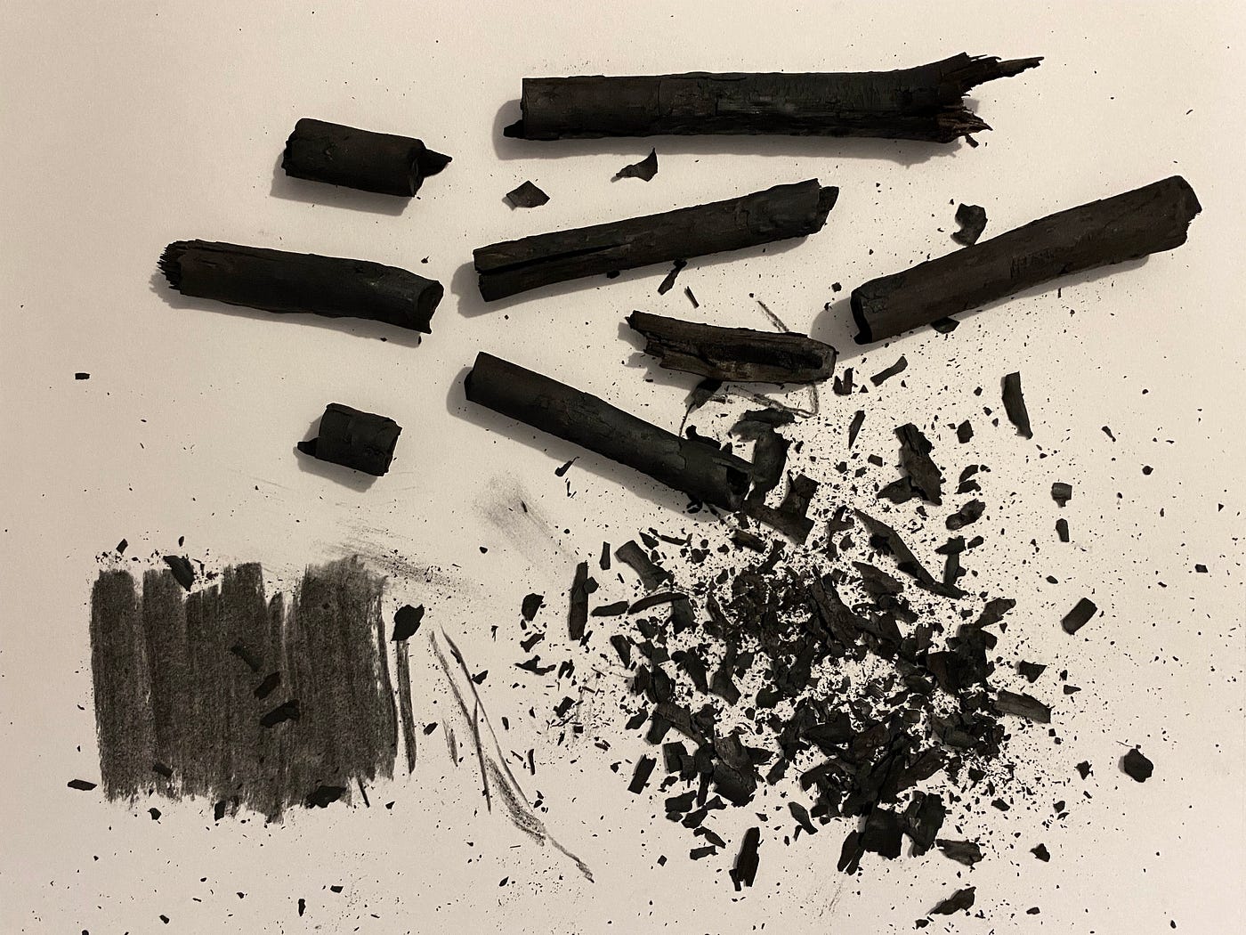 I made my own artist charcoal. I've committed to a more