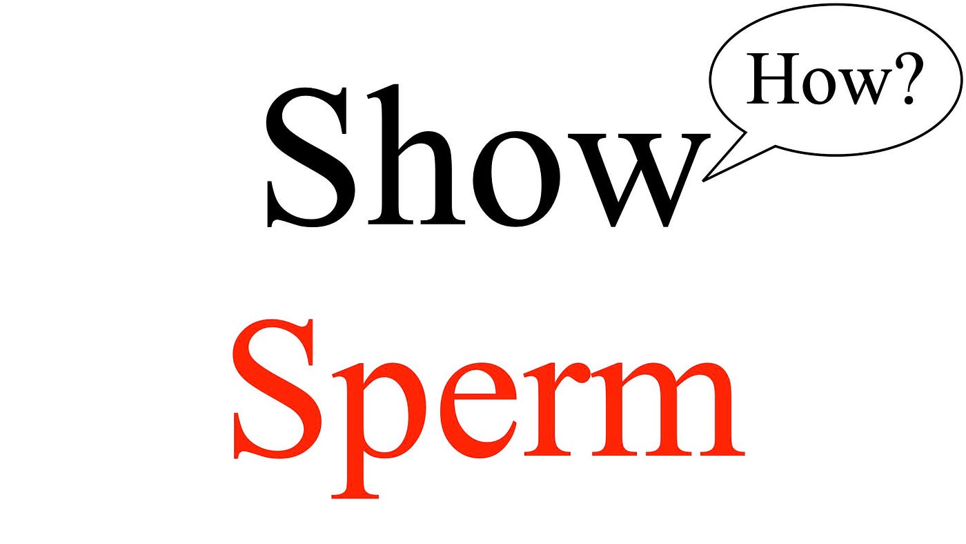 How to show semen (or sperm) in porn videos — with pictures for descriptions
