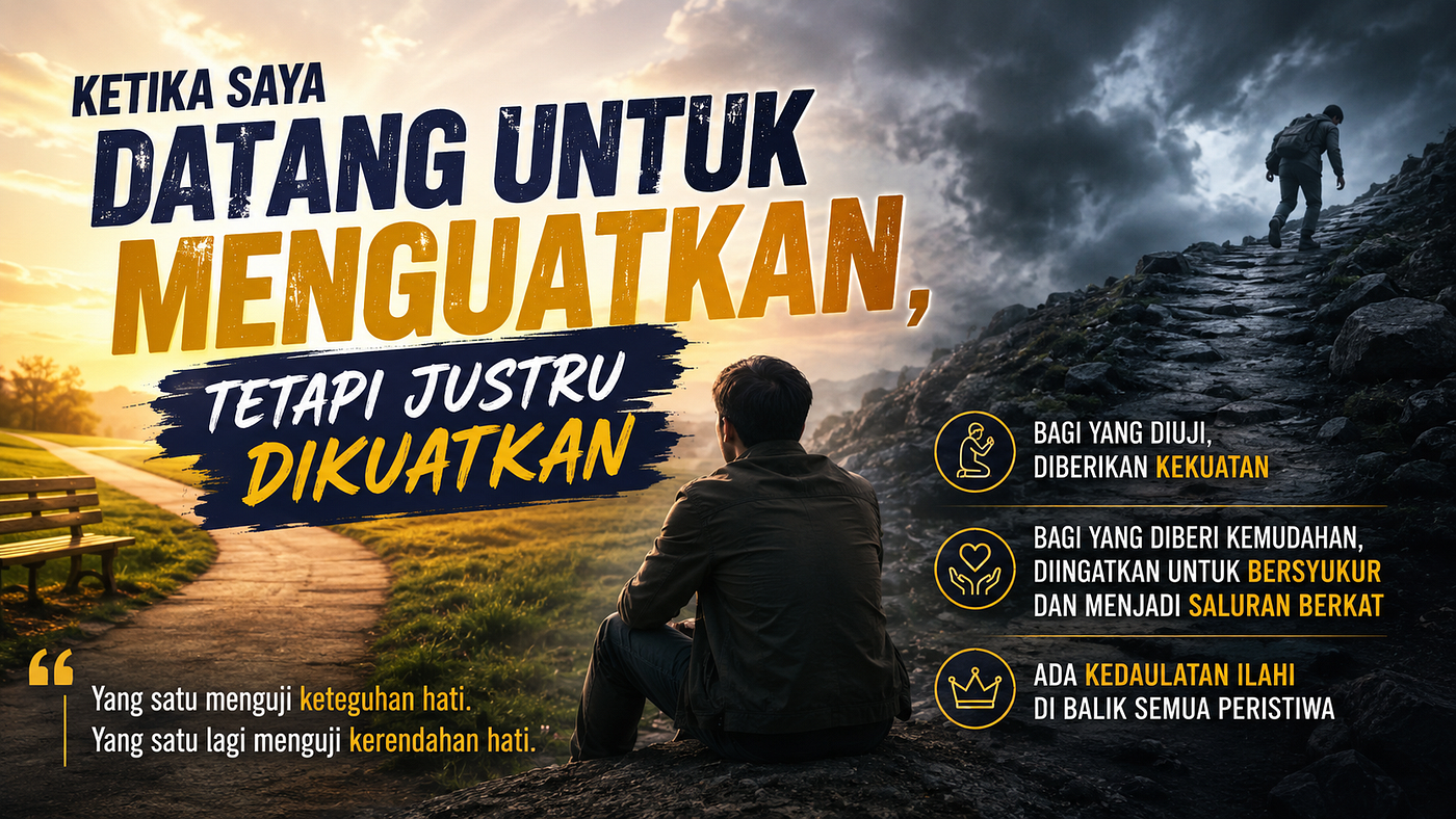 Ketika Saya Datang untuk Menguatkan, Tetapi Justru Dikuatkan