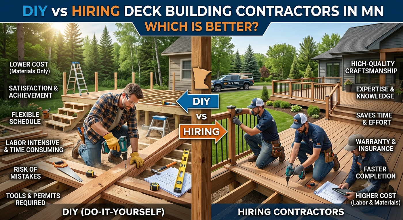 DIY vs Hiring Deck Building Contractors in MN Which Is Better