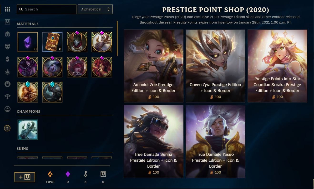 Is Riot printing money with Prestige skins? | by Julia Hu | Medium