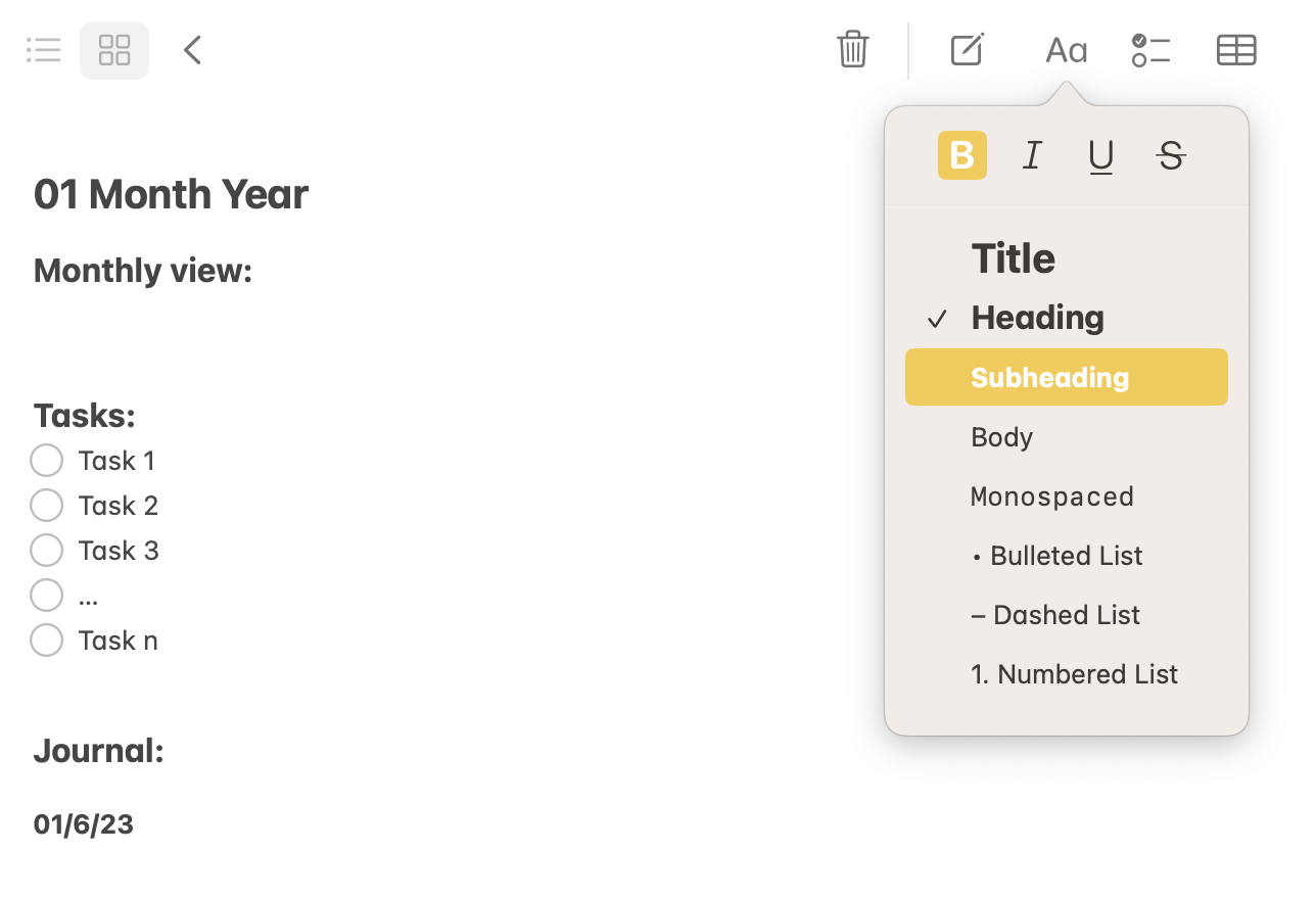 Keeping a Bullet Journal on Apple Notes | by Carlos Ripoll Soler