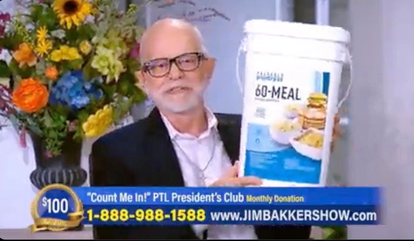 Jim Bakker Claims Satan Directing People to Mock Him for Selling Survival  Food | by Johnny Robish | The Haven | Medium