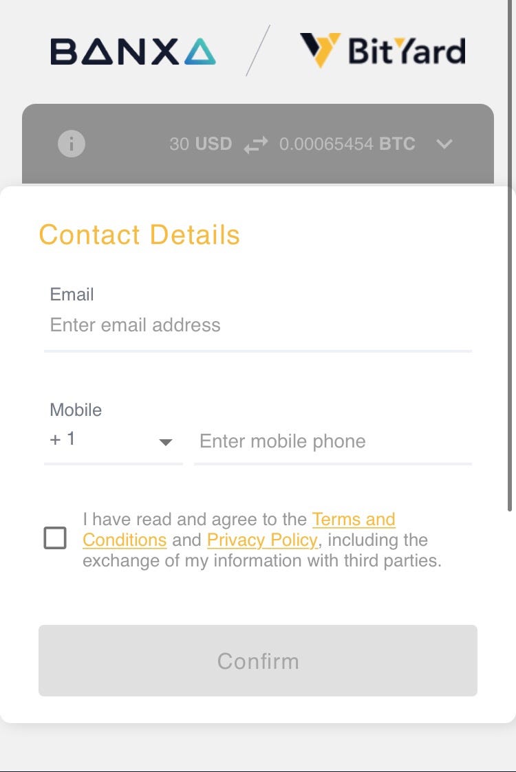 How To Buy Bitcoin And Cryptocurrencies On BitYard With Credit Card Through  BANXA. | by BYDFi Crypto Exchange | Medium