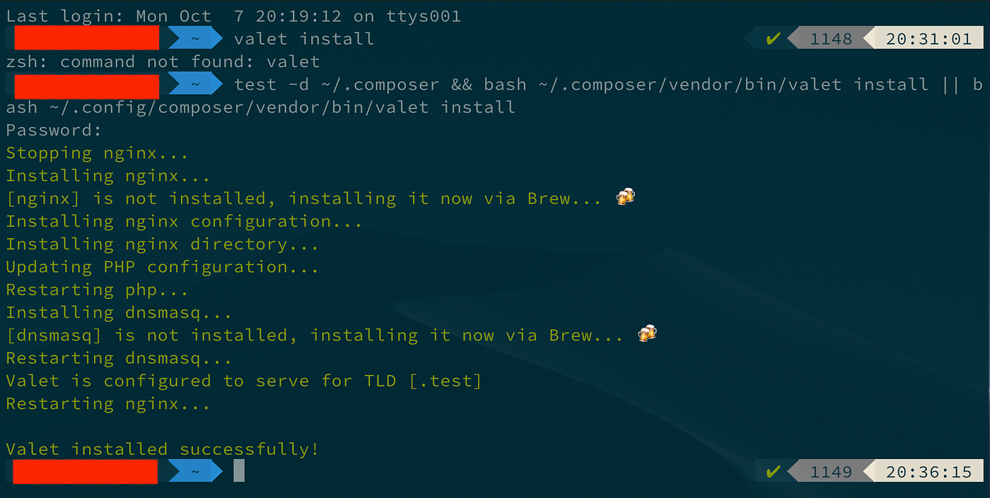 Solving Issues Command not Found Laravel Valet Install on macOS Mojave | by  Hidayat Abisena | Medium