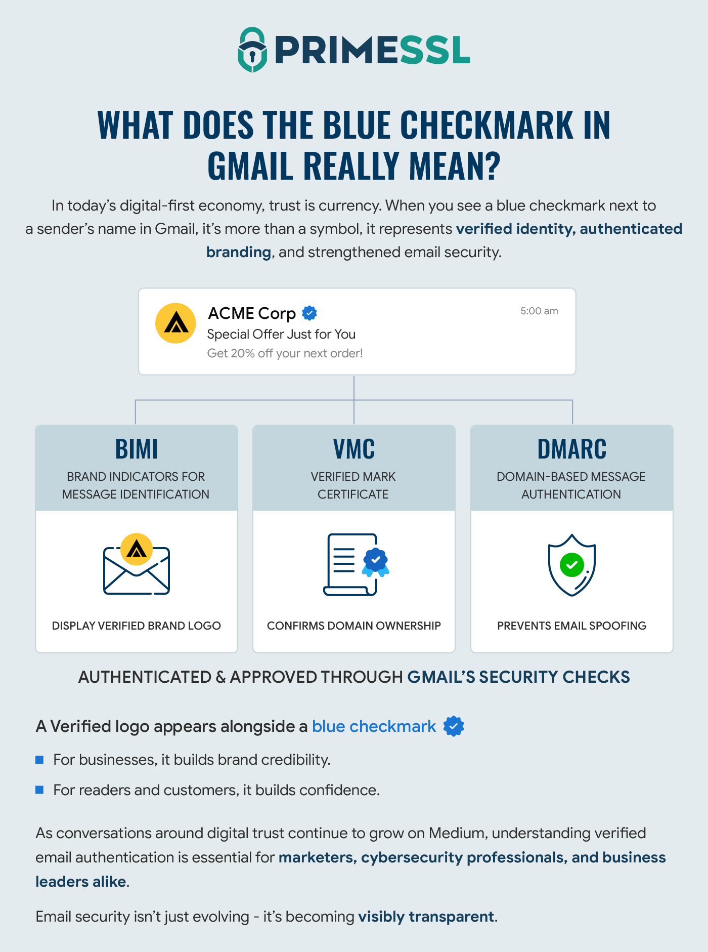 What Does the Blue Checkmark in Gmail Really Mean?