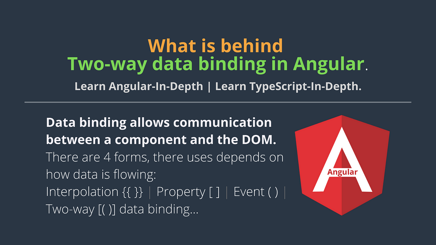 What is behind Two-way data binding in Angular. | by Ankit Maheshwari |  JavaScript in Plain English