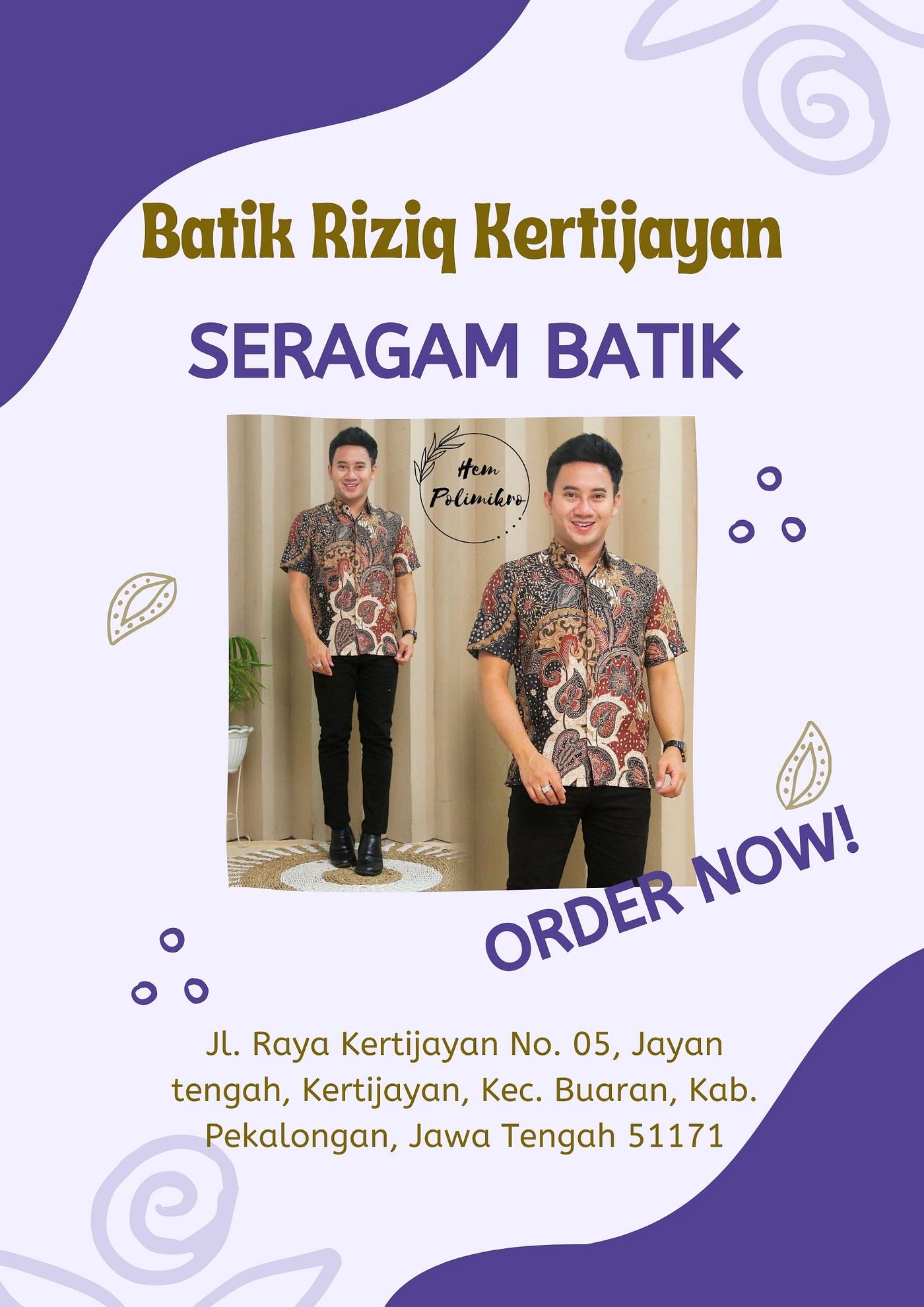 Batik RIziq melayani pesanan untuk Seragam Batik PKK Nasional, Seragam Batik PGRI, Seragam Batik…