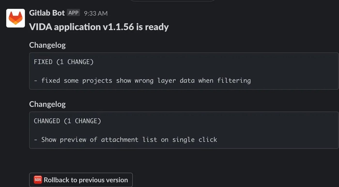GitLab Changelog generation for hassle-free app deployments in a growing  team | by nanevskiv | VIDA engineering | Medium