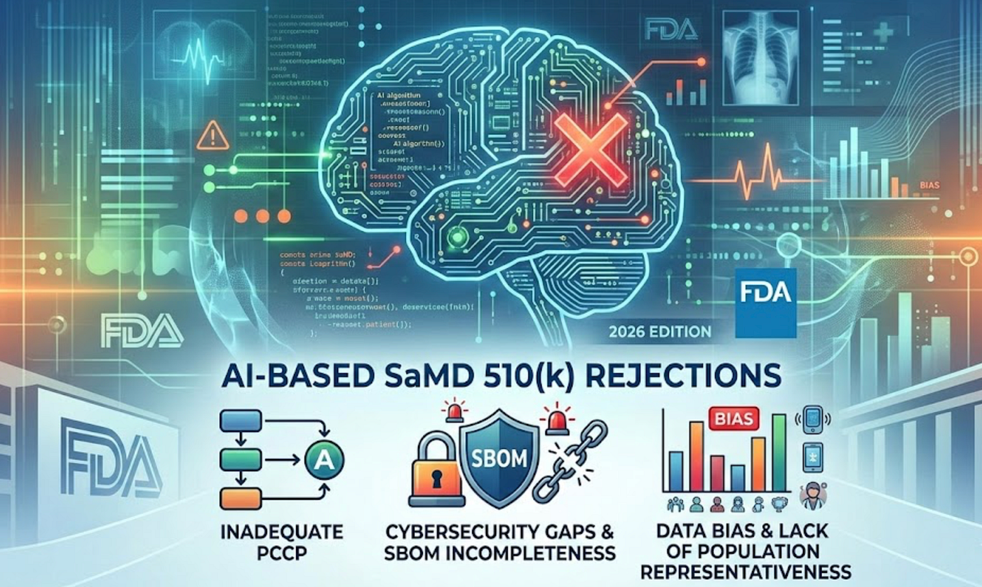 Navigating the 2026 AI Regulatory Landscape: Top 3 Reasons the FDA Rejects SaMD 510(k)s