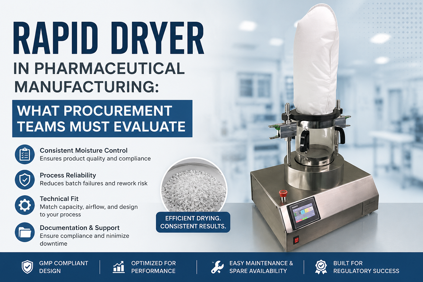 Rapid Dryer in Pharmaceutical Manufacturing: What Procurement Teams Must Evaluate