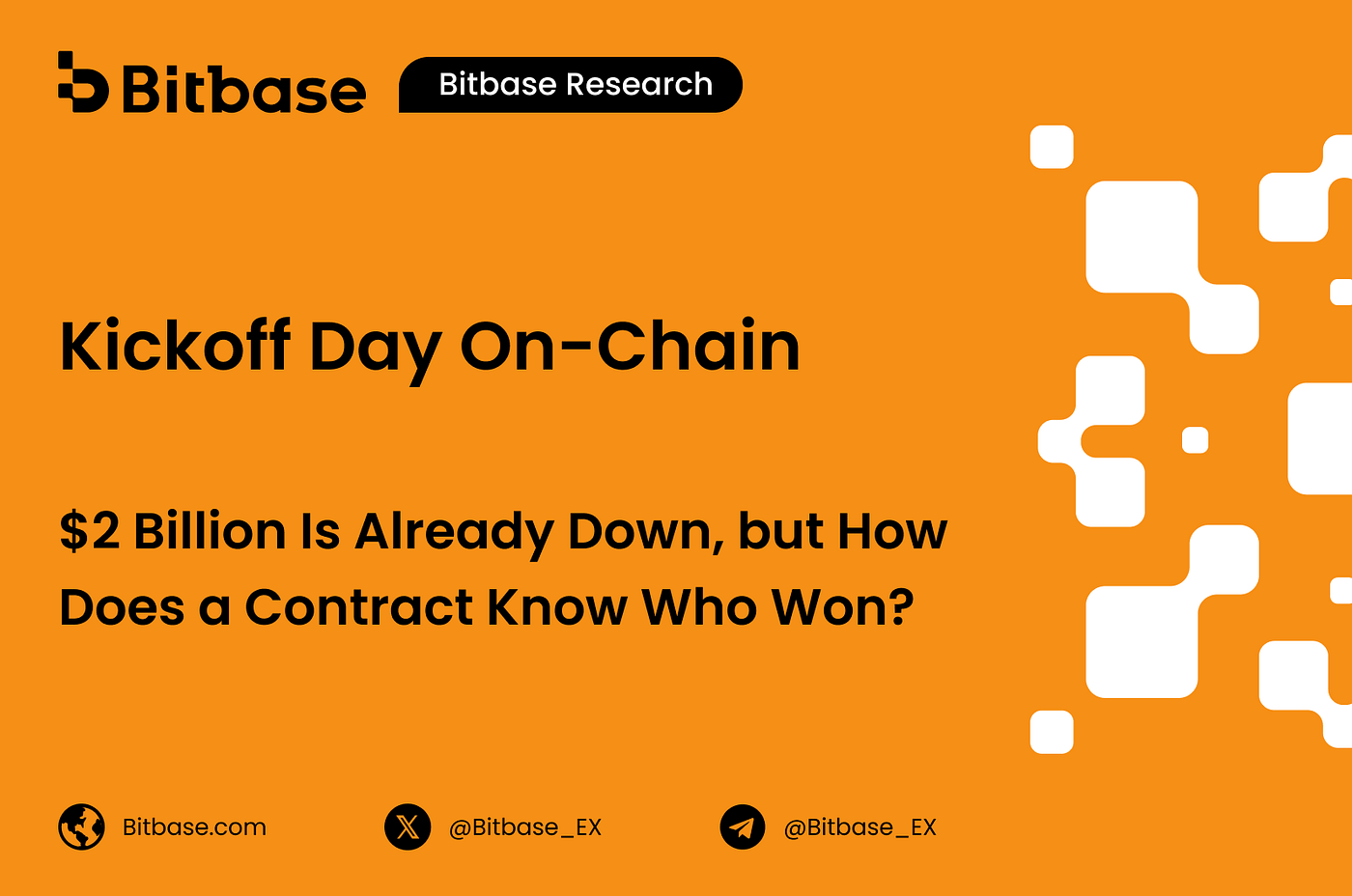 Kickoff Day On-Chain: $2 Billion Is Already Down, but How Does a Contract Know Who Won?