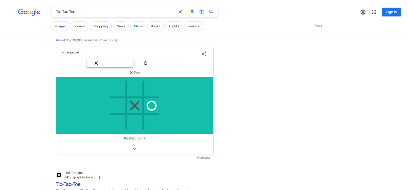 I beat the google impossible ai : r/TicTacToe