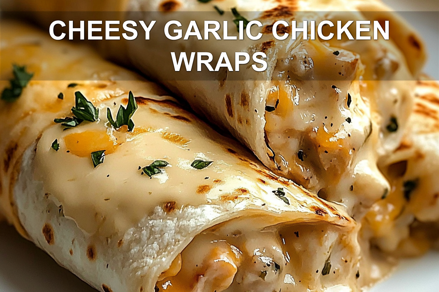 Easy Cheesy Garlic Chicken Wraps Recipe
