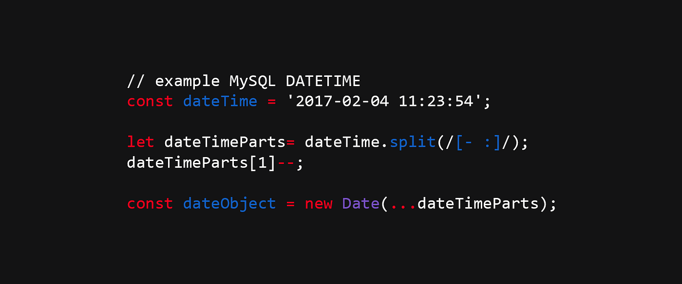 Create Date from MySQL DATETIME format in JavaScript | by Dominik Bulaj |  ITNEXT