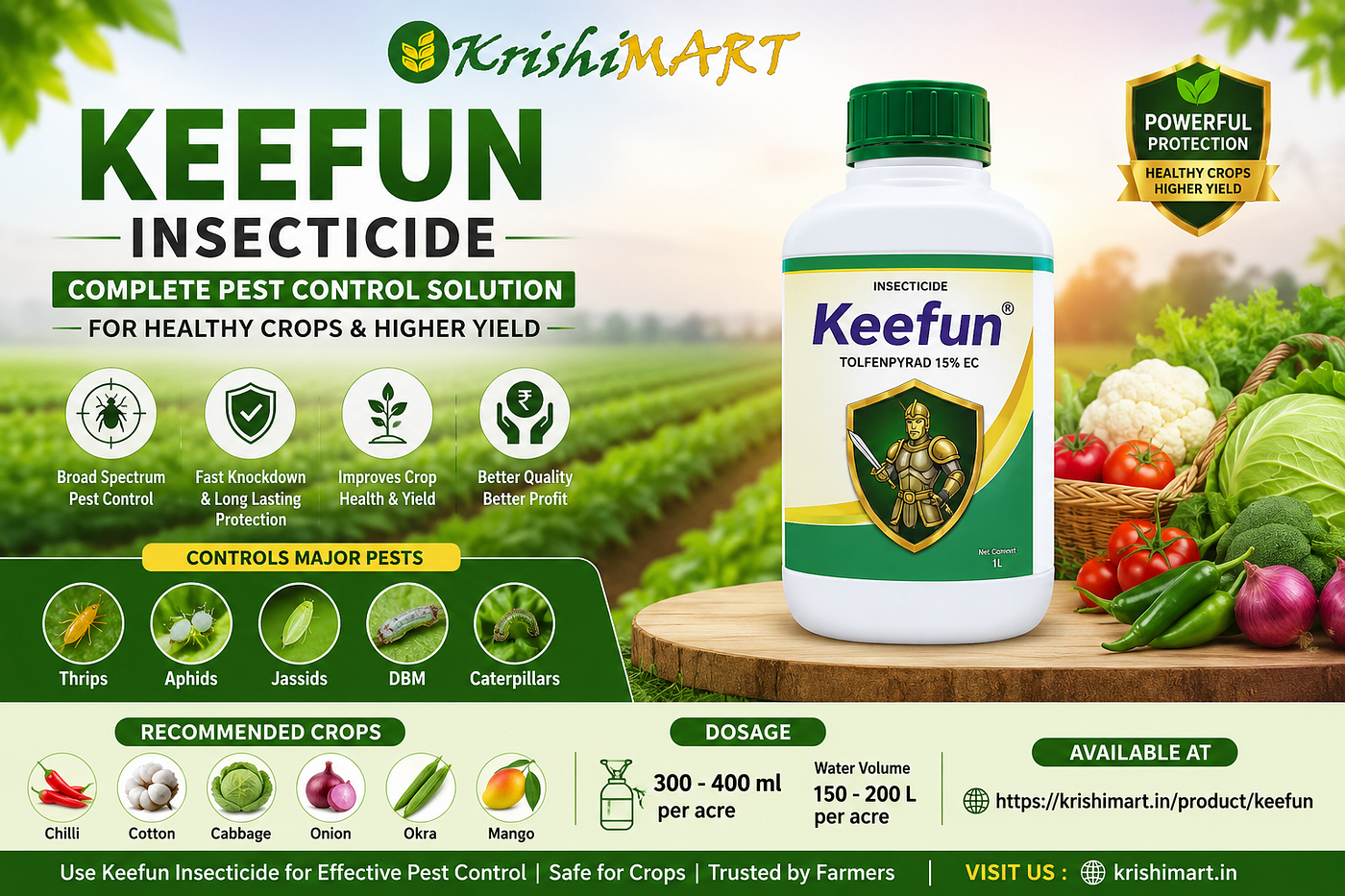 Keefun Insecticide Uses, Dosage, Benefits & Pest Control Guide for Farmers
