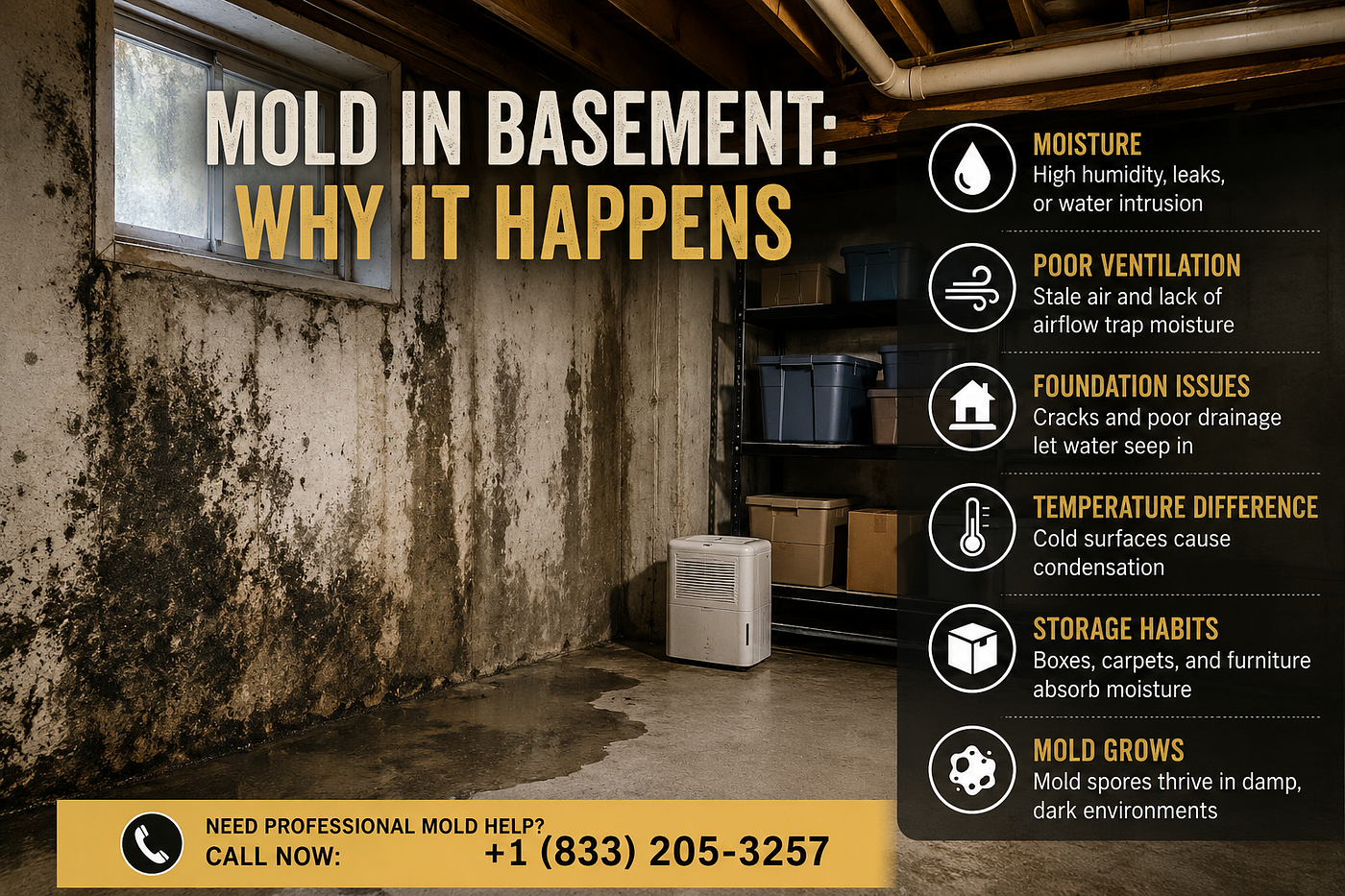 Mold in Basement: Why It Happens