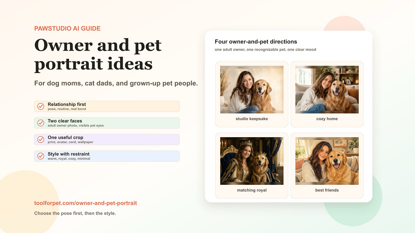 Owner and Pet Portrait Ideas for Dog Moms and Cat Dads