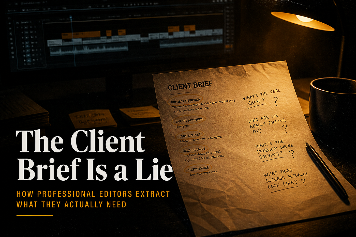 The Client Brief Is a Lie Here’s How Professional Editors Actually Extract What They Need