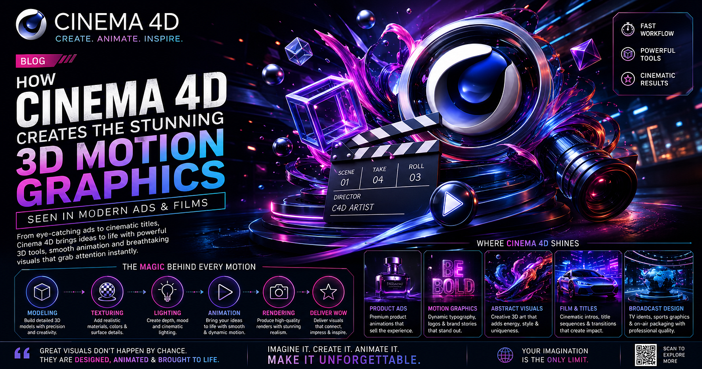 How Cinema 4D Creates the Stunning 3D Motion Graphics Seen in Modern Ads & Films