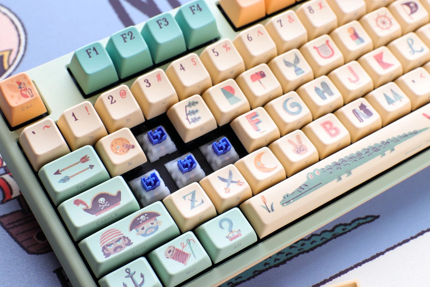 Ducky×DIMANCHE one2Pro NEVERLAND Ducky x Dimanche Peter Pan One 2 Pro Dye Sub PBT Limited Mechanical Ke