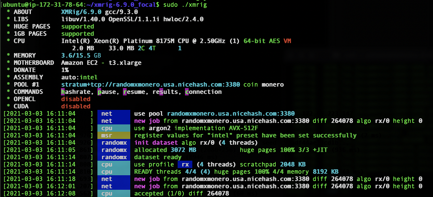 Profitability of CPU Mining the Cryptocurrency Monero on AWS EC2s | by  Paulo Carvalho | Level Up Coding