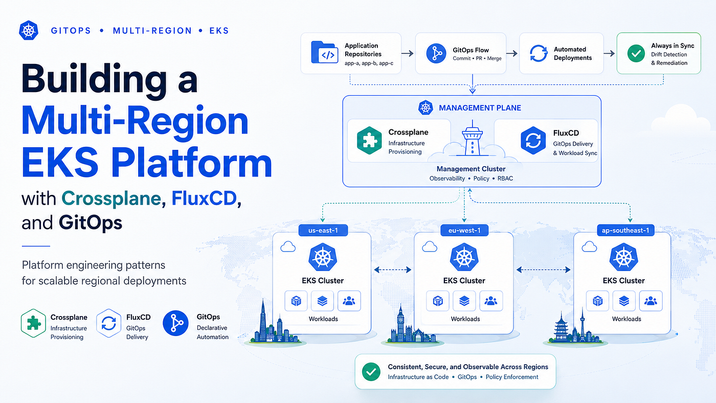 Building a Multi-Region EKS Platform with Crossplane, FluxCD, and GitOps