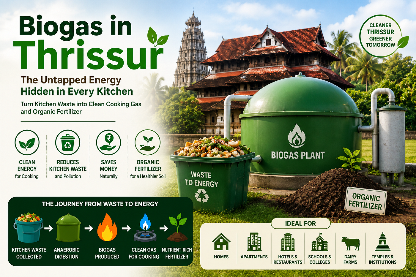Biogas in Thrissur: Every Kitchen Holds the Power to Create Clean Energy