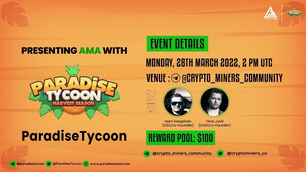 AMA Recap: CRYPTO MINERS X PARADISE TYCOON | by CRYPTO MINERS | Medium