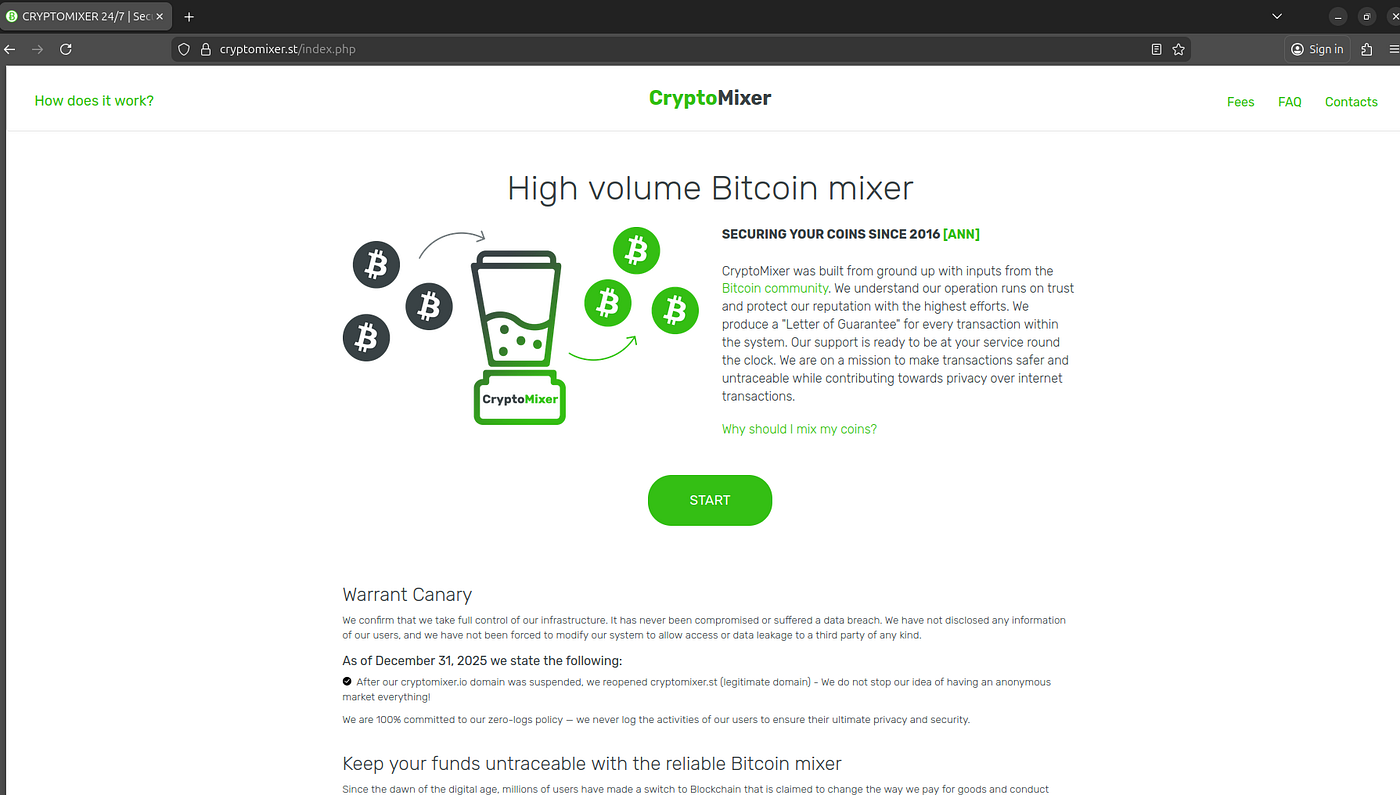 The Rebirth of CryptoMixer Privacy Never Shuts Down cryptomixer.st | by  CrackOut | Dec, 2025 | Medium