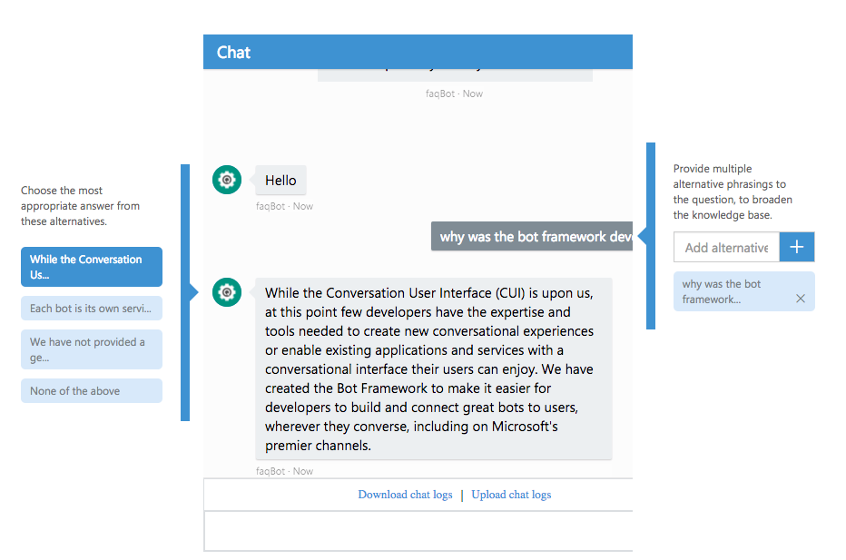Microsoft Bot Framework + QnA Maker — Getting feedback | by Kelly Moore |  Chatbots Life