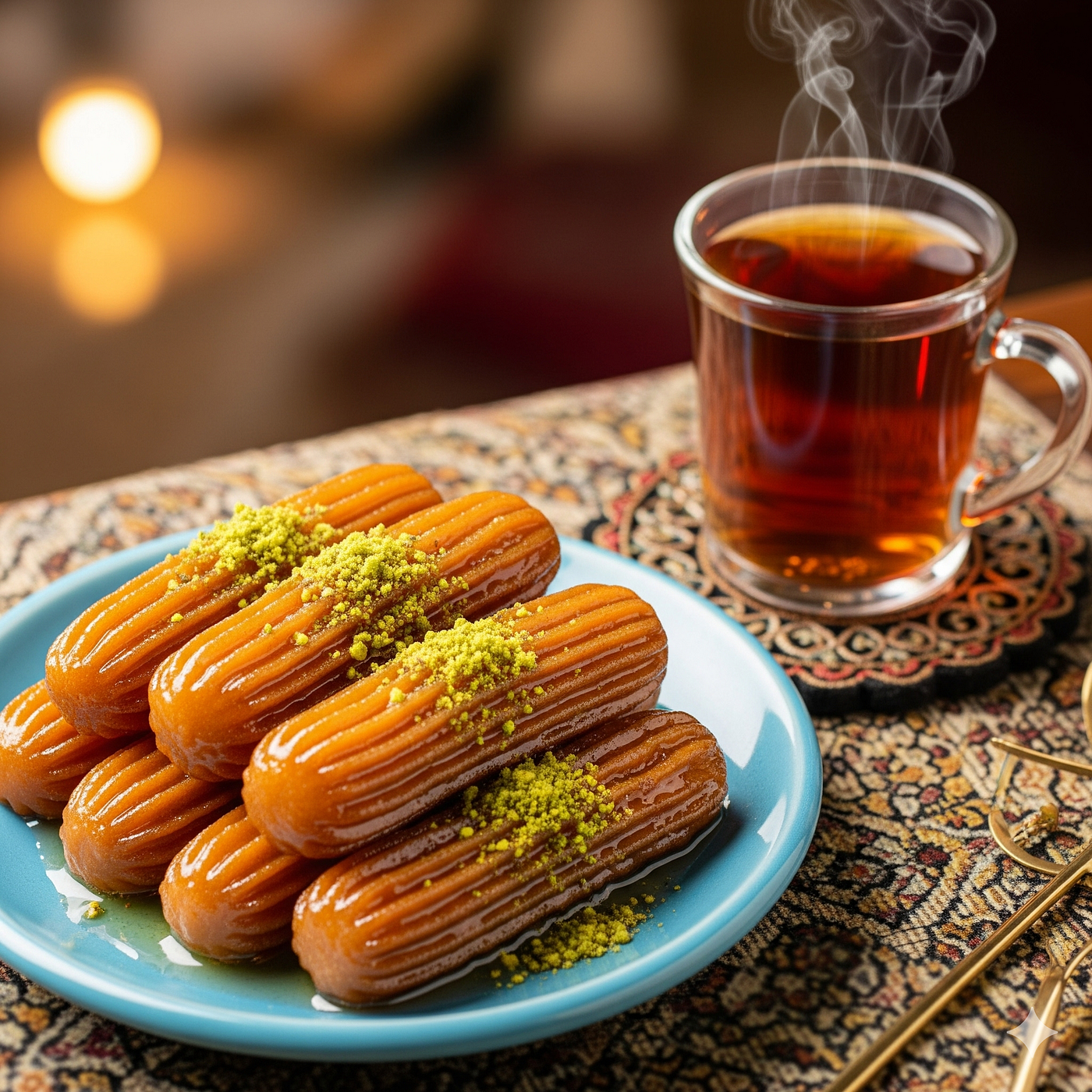 Bamieh with tea