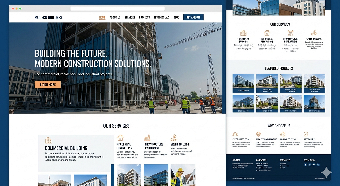 Construction Company HTML Templates for Modern Building Contractors