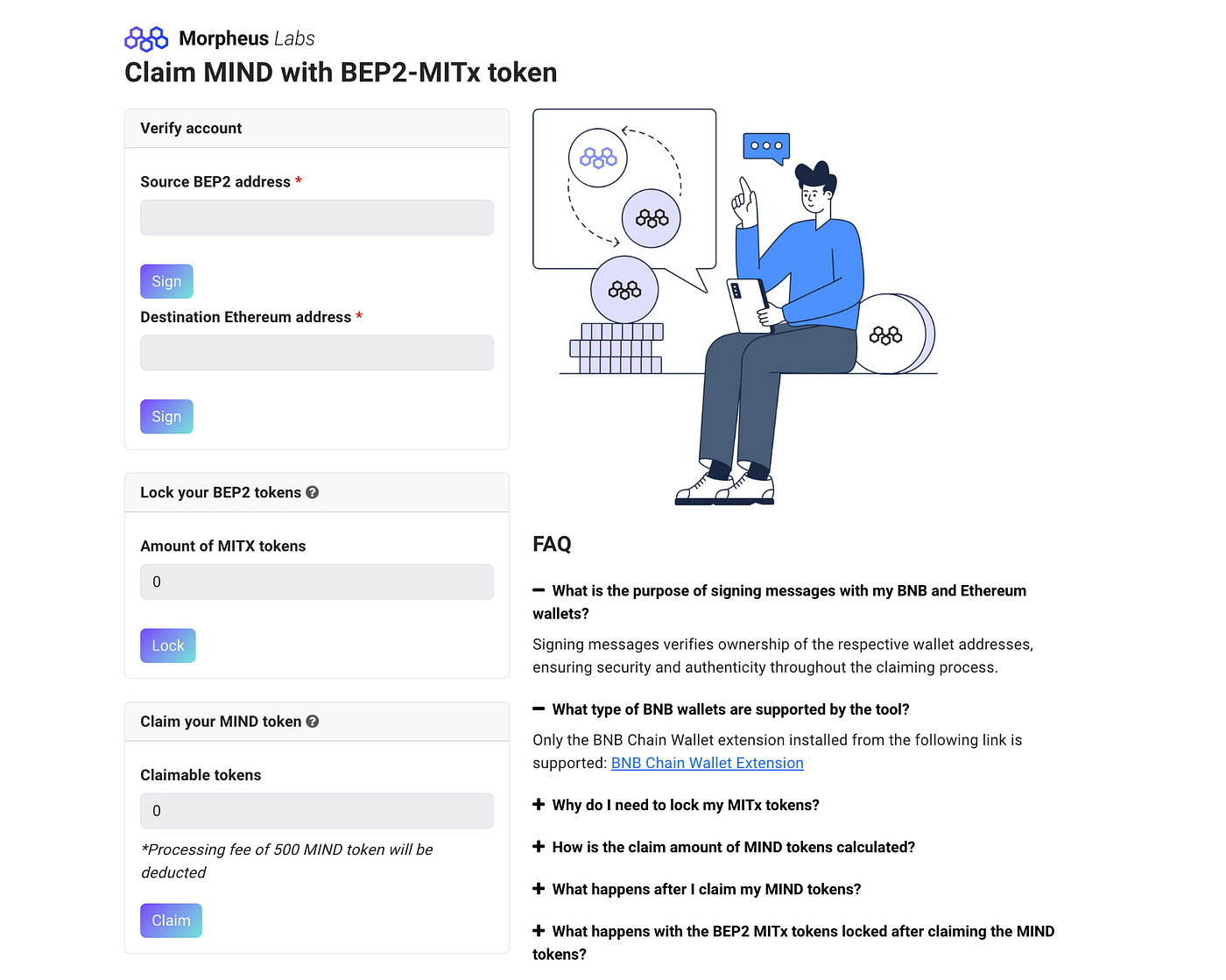 A Step-by-Step Guide to Claiming MIND Tokens with BEP2-MITx Tokens | by  Morpheus Labs | morpheuslabs_io | Medium