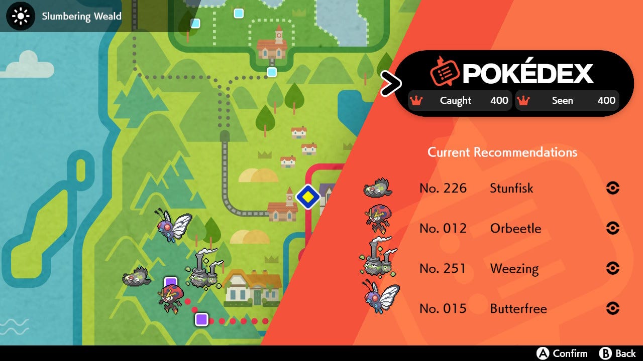 Completing my Pokédex in Pokémon Shield, by Colin Wren