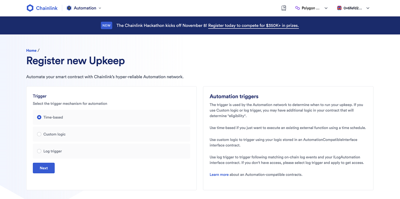 Deploy basic dynamic NFT using Chainlink Automation | by Warissara | Medium