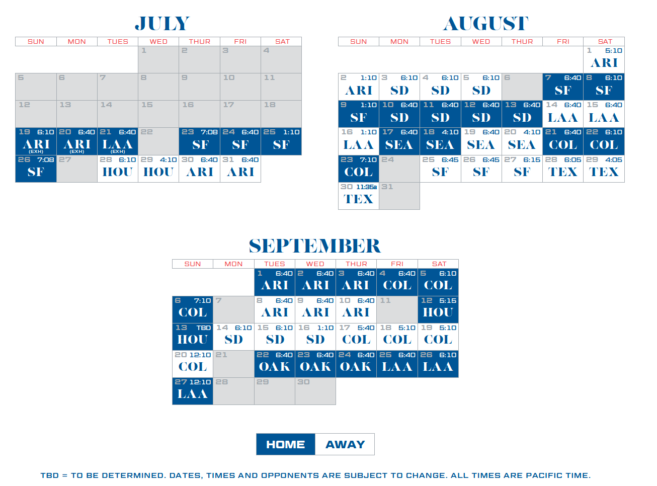 Dodgers announce 2020 schedule. Dodgers' 60 game schedule begins July…, by  Rowan Kavner