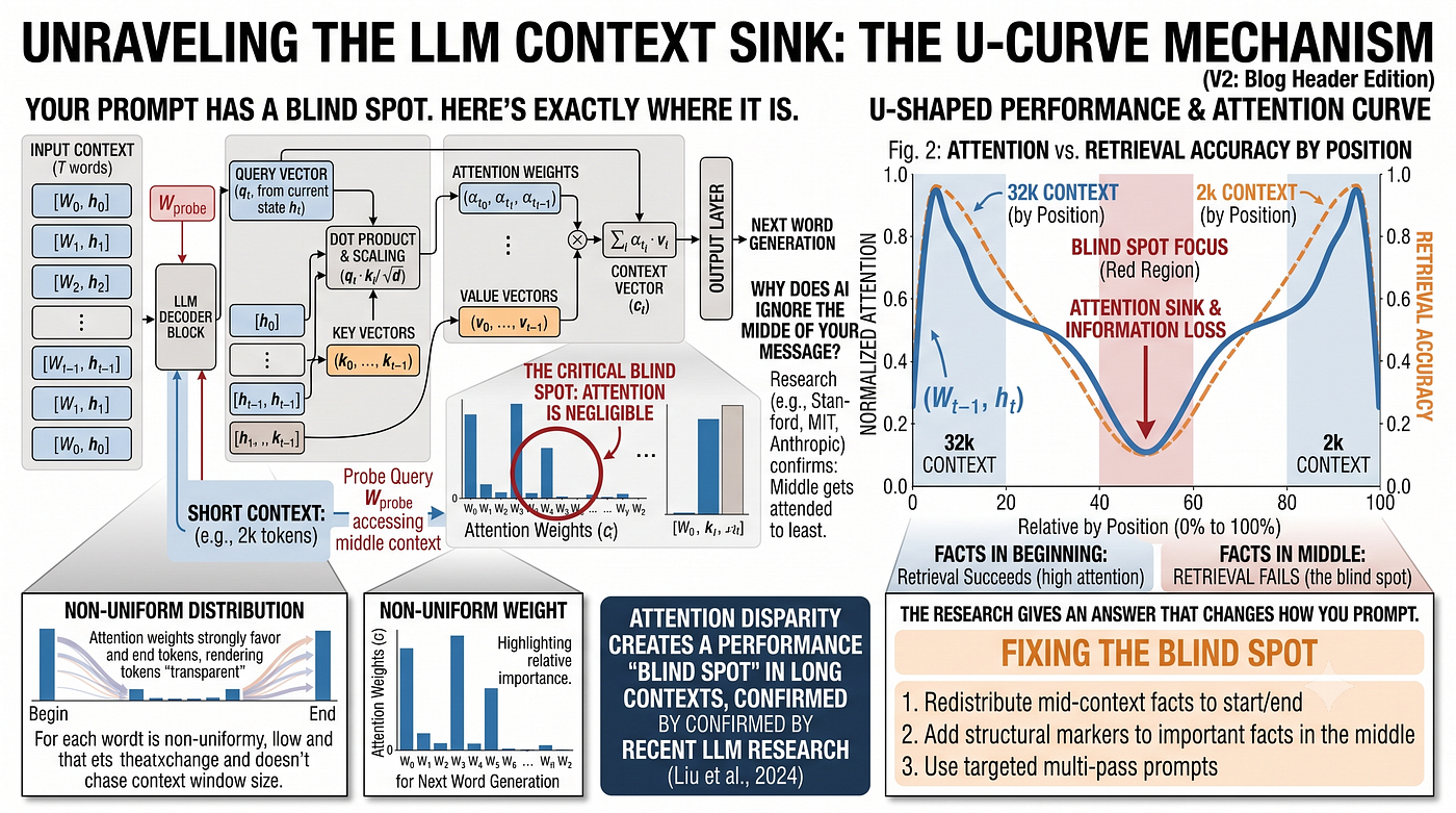 Understanding the LLM Attention Mechanism: Why the Middle Fades