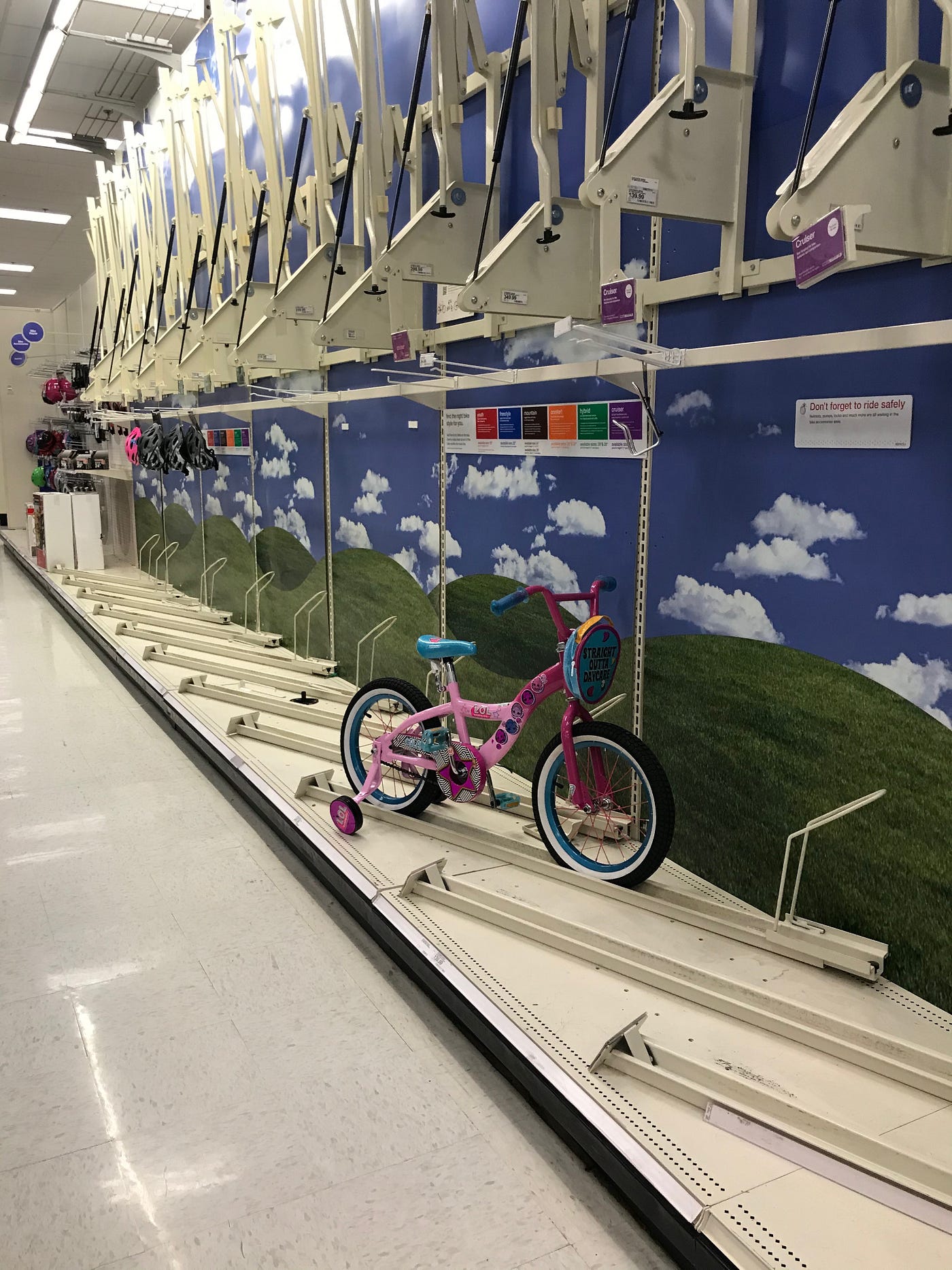 Walmart bicycle clearance department