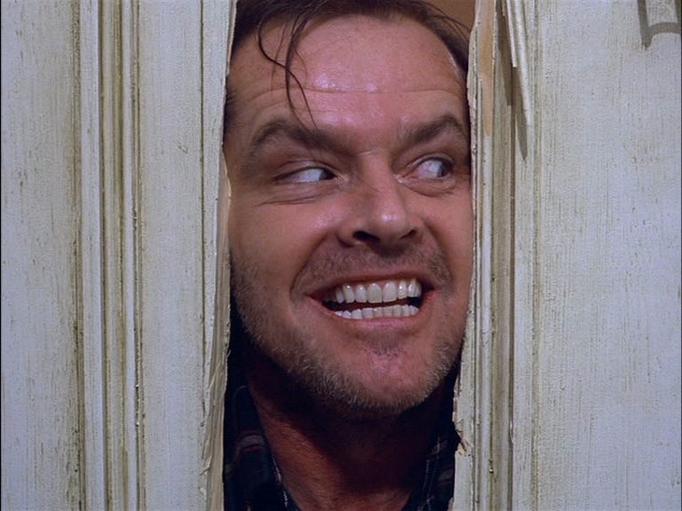 Jack Nicholsan in The Shining