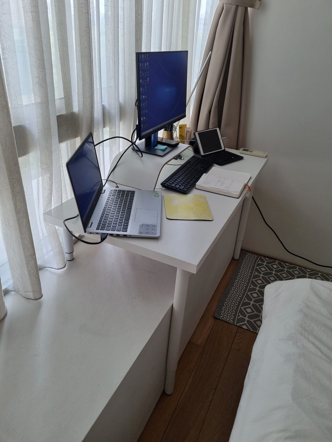 How to make a cheap DIY — Bay Window / Ledge Desk in Singapore for  only~S$80-130 | by KW | Medium
