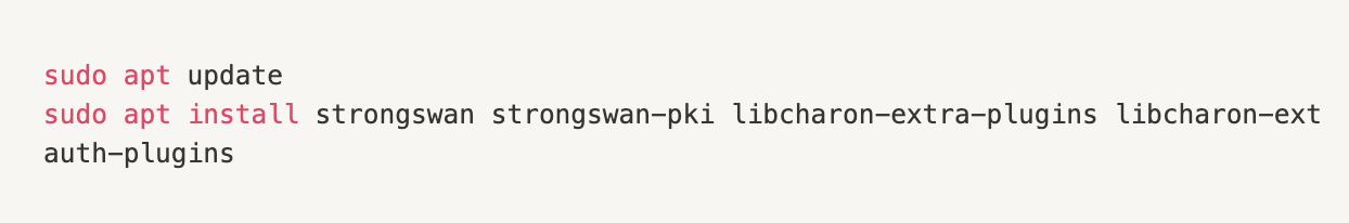 Creating an L2TP vpn tunnel over IPSec