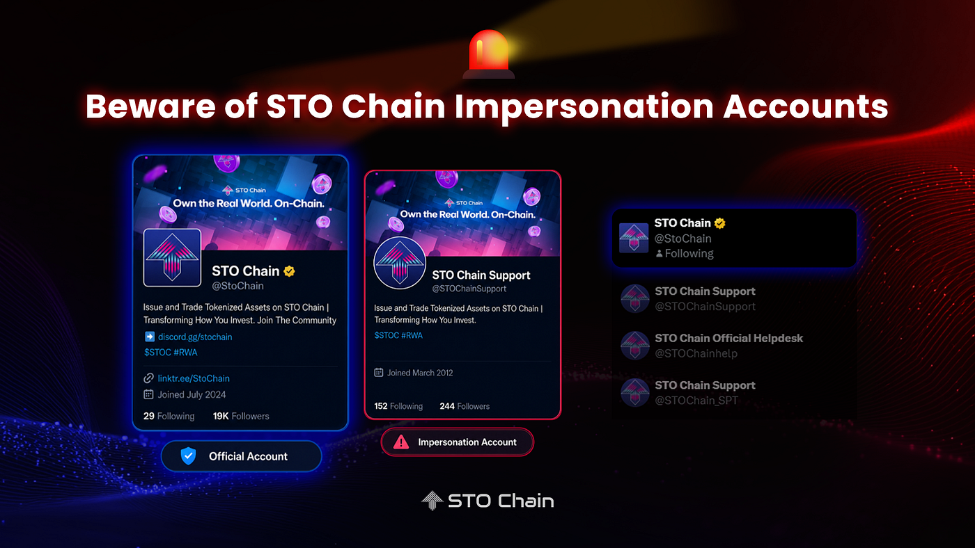 🚨 Beware of STO Chain Impersonation Accounts